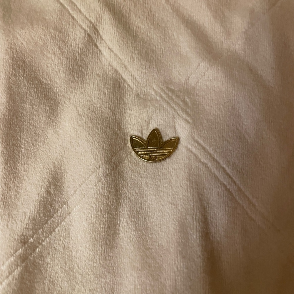 adidas womens monogram pullover off white velour